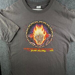 VTG Anvil Cherokee Survivors 2005 Bike Rally Gray Short Sleeve North Carolina 2X